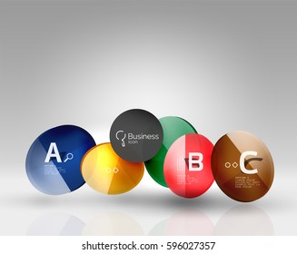 Diseño de pancarta circular en gris