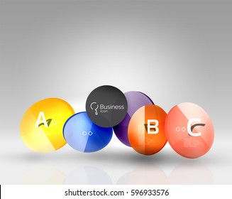 Diseño de pancarta circular en gris