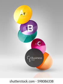 Circle Banner-Design auf Grau