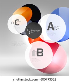 Circle Banner-Design auf Grau
