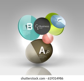 Diseño de pancarta circular en gris