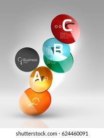 Circle Banner-Design auf Grau