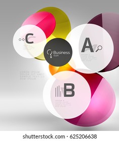 Diseño de pancarta circular en gris
