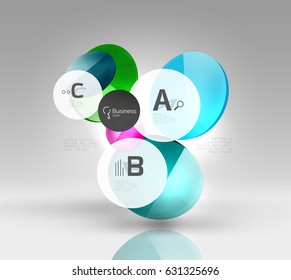 Diseño de pancarta circular en gris