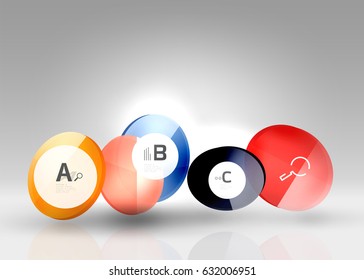 Diseño de pancarta circular en gris