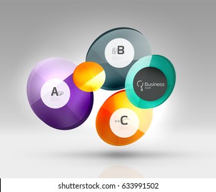 Diseño de pancarta circular en gris