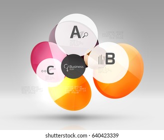 Diseño de pancarta circular en gris