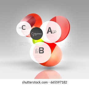 Diseño de pancarta circular en gris