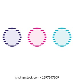 
circle banner geometric figure vector 