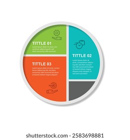 Circle banner infographic template suitable for business information and web presentation 