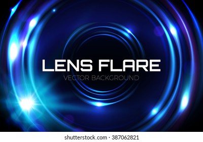 Circle Banner. Photography Background, Camera Photo Lens Flare. Vector illustration