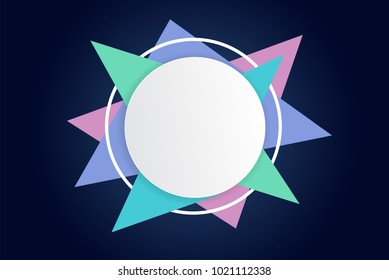 Circle banner of shape pastel colorful . vector illustrator