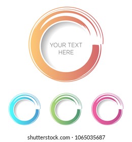 circle banner vector