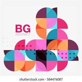 Circle banner. Vector template background for workflow layout, diagram, number options or web design