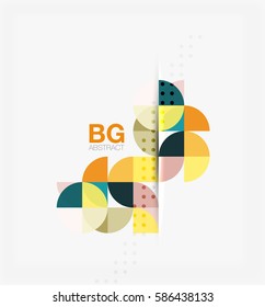 Circle banner. Vector template background for workflow layout, diagram, number options or web design