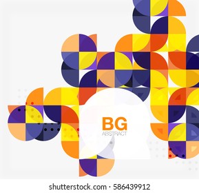 Circle banner. Vector template background for workflow layout, diagram, number options or web design