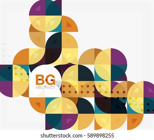 Circle banner. Vector template background for workflow layout, diagram, number options or web design