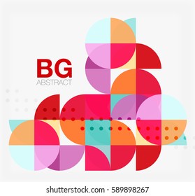 Circle banner. Vector template background for workflow layout, diagram, number options or web design