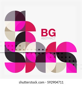 Circle banner. Vector template background for workflow layout, diagram, number options or web design