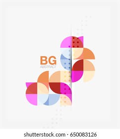 Circle banner. Vector template background for workflow layout, diagram, number options or web design