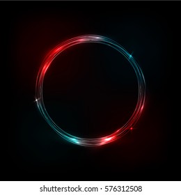 Circle banner(blue_red,neon,glow)