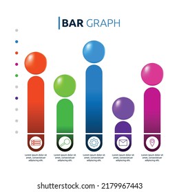 Circle Bar Graphic Chart Statistic Data Infographic