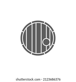 circle barrel beverage logo design vector illustration.