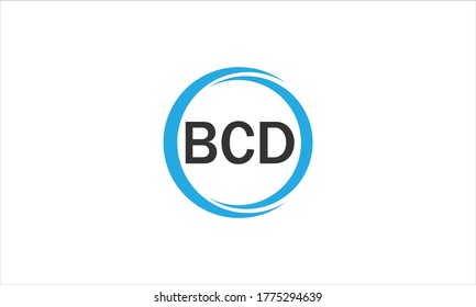 Círculo BCD,b c d diseño del logotipo de la letra.