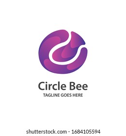 Circle Bee Logo - Bee with circle logo Template