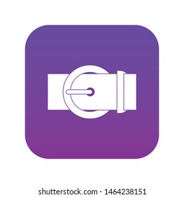 Circle belt buckle icon digital purple for any design isolated on white vector illustration