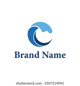 Circle Big Wave Logo Concept