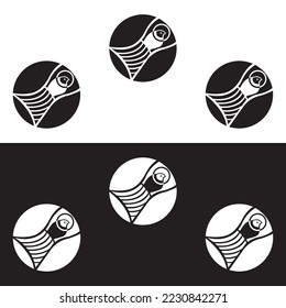 Circle bird animal logo design . icon logo.