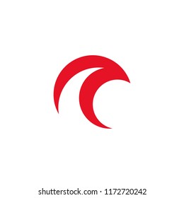 Circle bird head logo, eagle logo vector graphic design.
