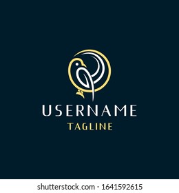 circle bird logo design inspiration . simple bird logo template . colorful  bird icon . bird of paradise logo design