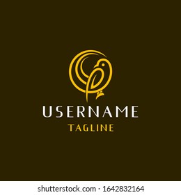 circle bird logo design inspiration . simple bird logo template . colorful  bird icon . bird of paradise logo design