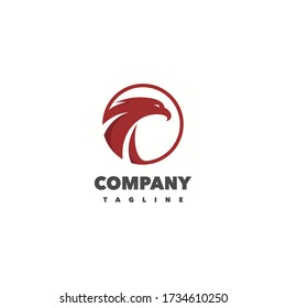 Circle Bird Logo Design Vector