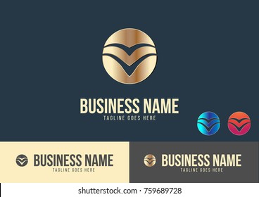 Circle Bird Logo Template Design Vector