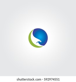 Circle And Bird Vector Logo