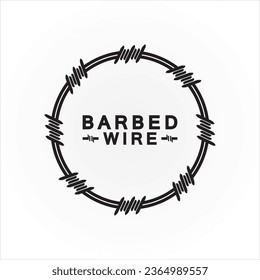 Circle Black Stacheldraht Logo Design Vektorgrafik