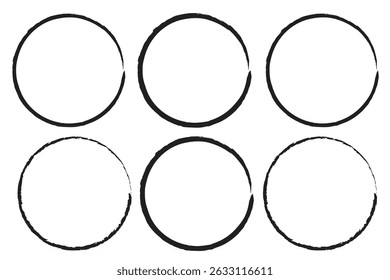 Círculo Círculo negro Pincel, negro abstracto circular, grunge espiral