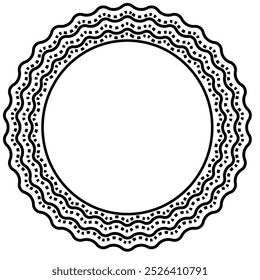 CIRCLE BLACK FRAME SIMPLE DECO