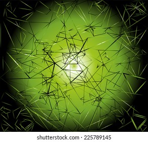Circle black green geometric background 