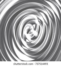 circle in black, grey and white spirals, vector illustration