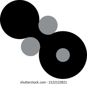 circle black molecules atoms elements detail geometric geometry abstract pattern vector gray white isolated fabric wallpaper pattern art shape illustration design decoration trendy stylish designer