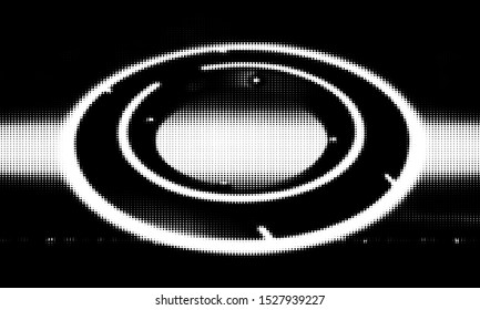 Circle black and white dotted pattern. Abstract on background with Halftone effect. Vector illustration. - Vector