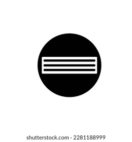 Circle black and white vector logo template design  