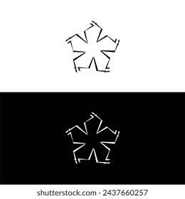 Circle black and white vector logo . Circle icon logo illustration design . Circle silhouette logo 