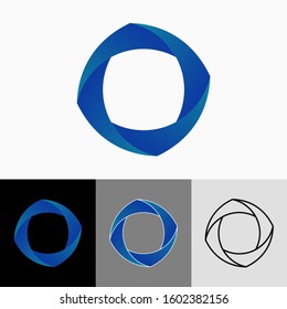 Circle blades logo with modern gradient color