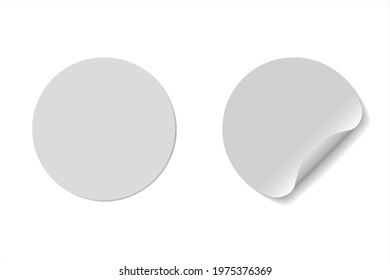 Circle Blank Glue Stickers Vector Desing Illustration