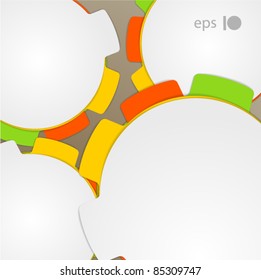 Circle blank paper bookmarks background